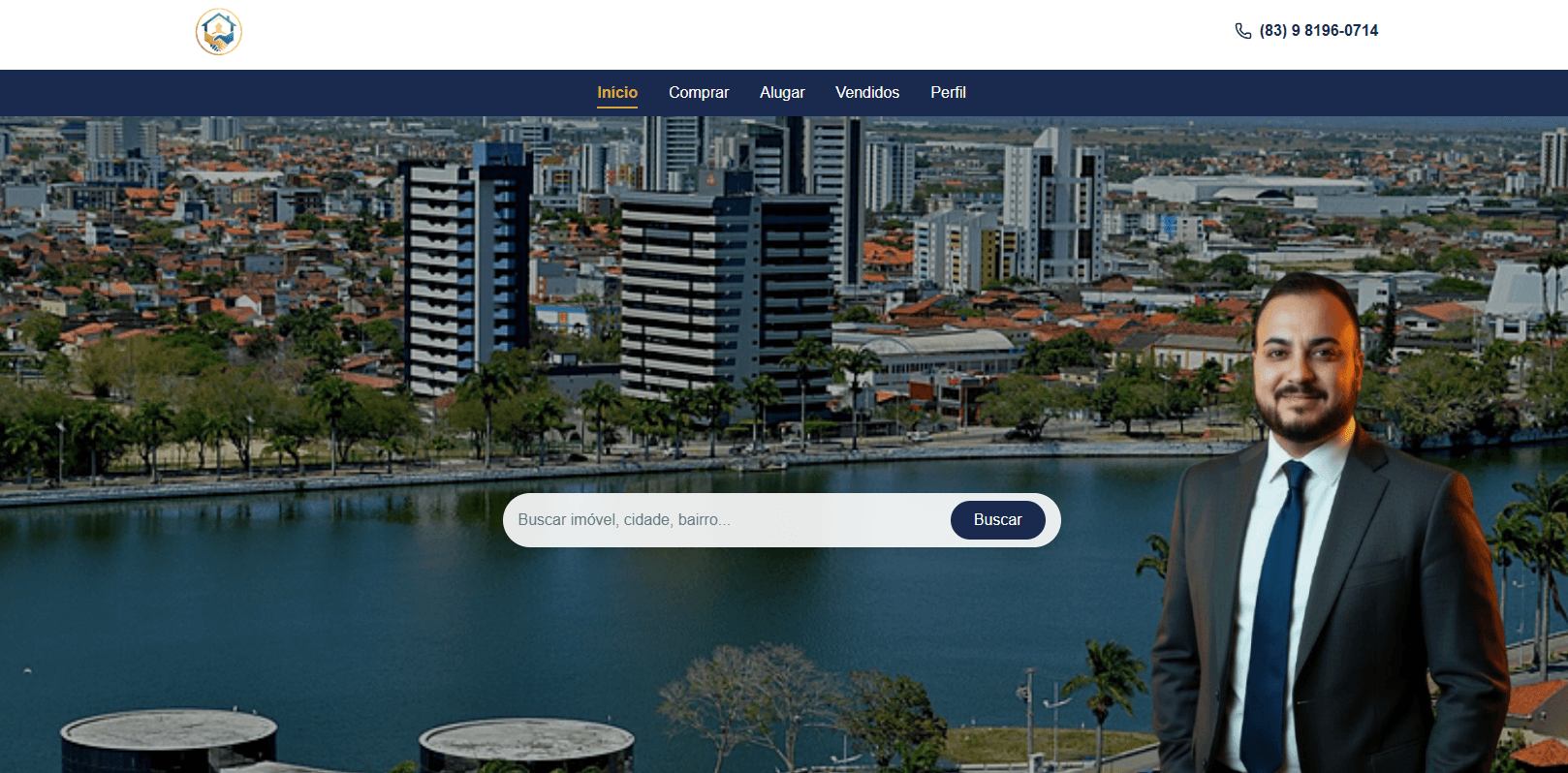 Página de vendas do corretor